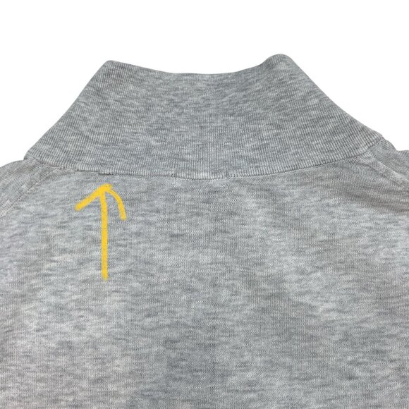 Malo Mens 1/2 Zip Pullover Sweater 56 US/46 XXXL Gray Cotton DEFECT - Picture 9 of 13